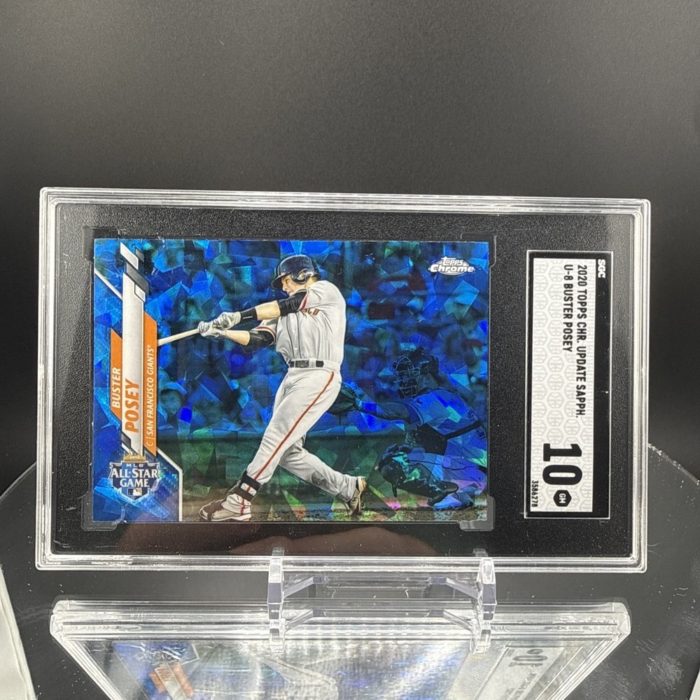 2020 Topps Chrome Update Buster Posey #U-8 Sapphire Refractor SGC 10 Giants